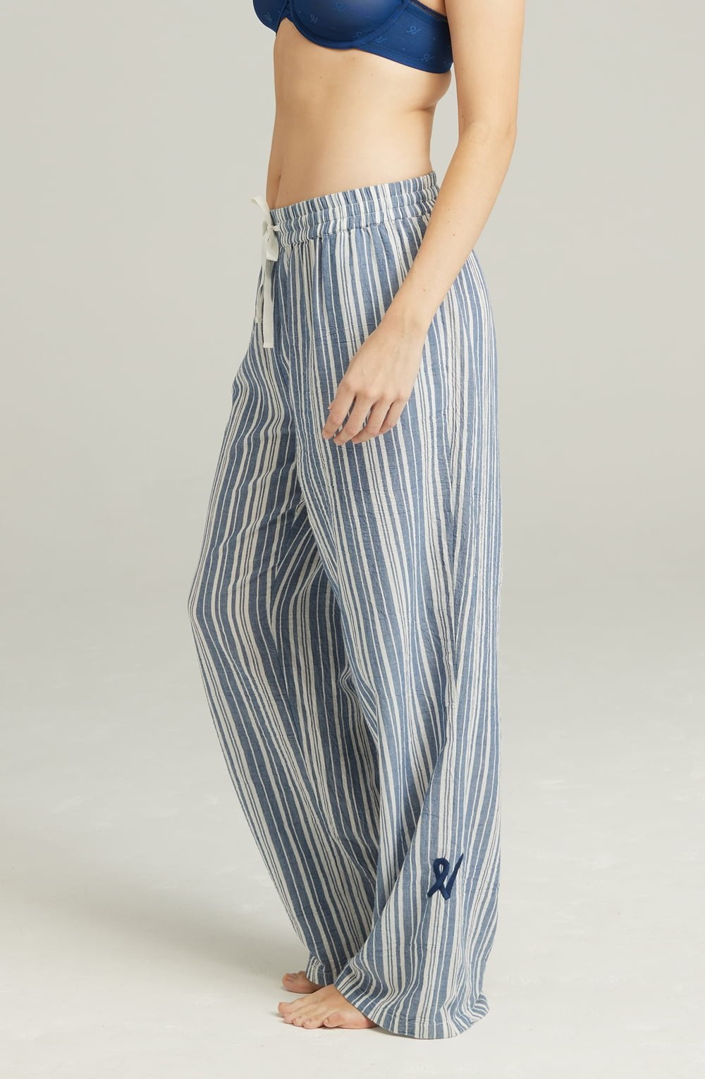 The Classic Trouser French Navy Stripe
