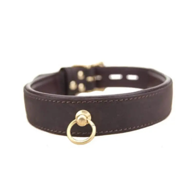 BOUND Nubuck Leather Choker with ’O’ Ring - Bondage Gear