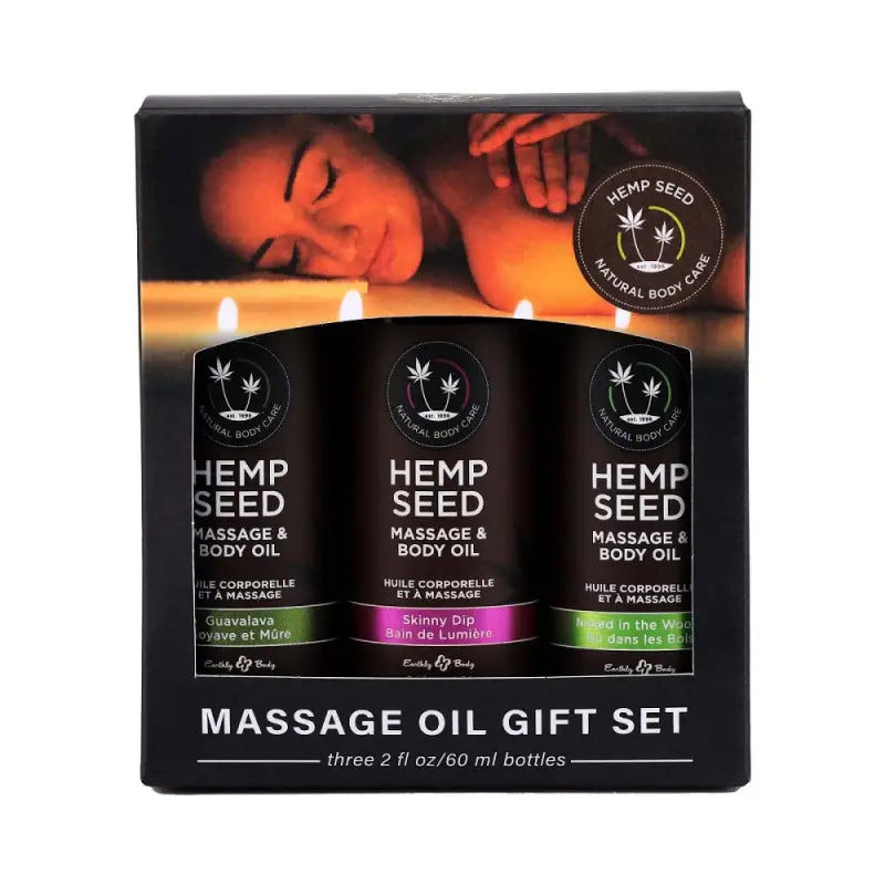 Earthly Body Massage Oil Gift Set Box - Essentials