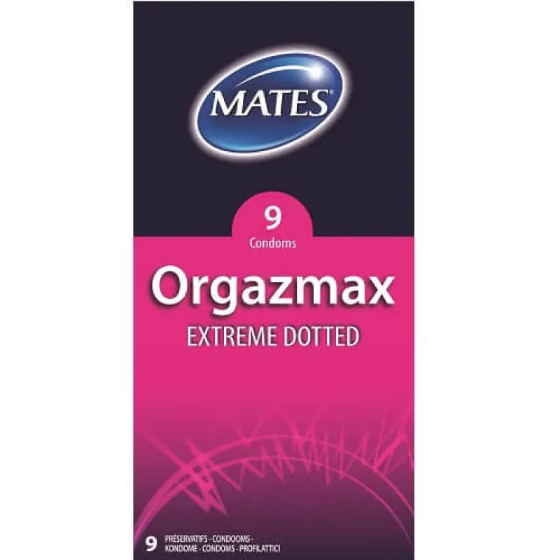 Mates Orgazmax Extreme Dotted Condoms 9 Pack - Essentials