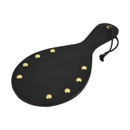 Bound Noir Nubuck Leather Paddle with Brass Stud Detail - Bondage Gear
