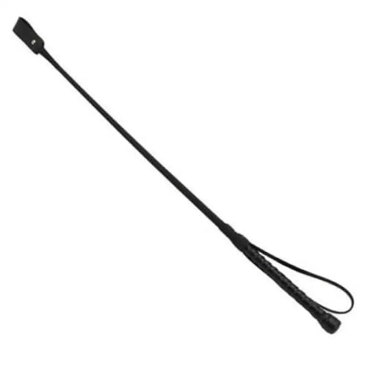 Bound Noir Nubuck Leather Riding Crop - Bondage Gear