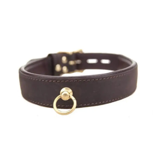 BOUND Nubuck Leather Choker with ’O’ Ring Bondage Gear