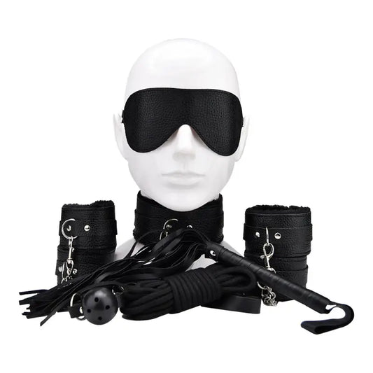 Bound to Play Beginner’s Bondage Kit Black (8 Piece) - Sex Toys