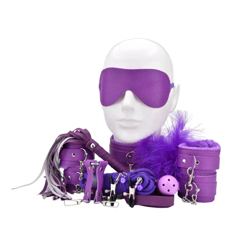 Bound to Play Bondage Kit Purple (11 Piece) Bondage Gear