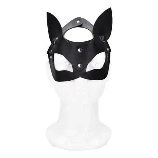 Bound to Play Kitty Cat Face Mask Black Bondage Gear