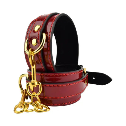 Bound to Please Red Ankle Cuffs - Bondage Gear