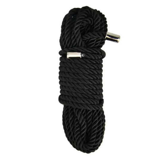 Bound to Please Silky Bondage Rope 10m Black Bondage Gear