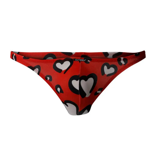 C4M Brazilian Brief Hearts - Extra Large - Sexy Lingerie