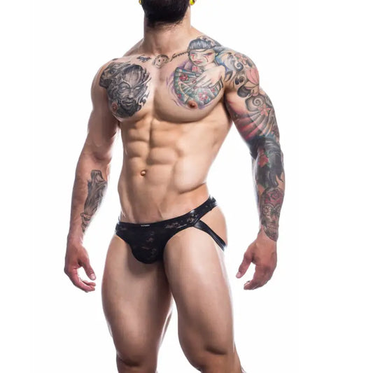 C4M L4CE Jockstrap Black - Extra Large - Sexy Lingerie