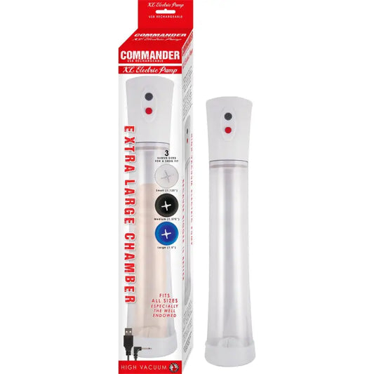 Commander USB Rechargeable High Vacuum Electric Penis Pump XL - Male Sex Toys