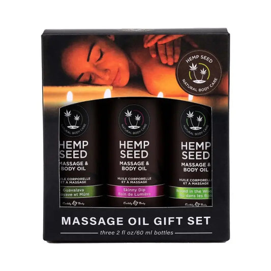 Earthly Body Massage Oil Gift Set Box - Essentials