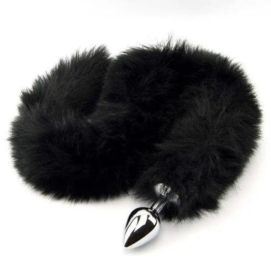 Furry Fantasy Black Panther Tail Butt Plug - Anal Sex Toys