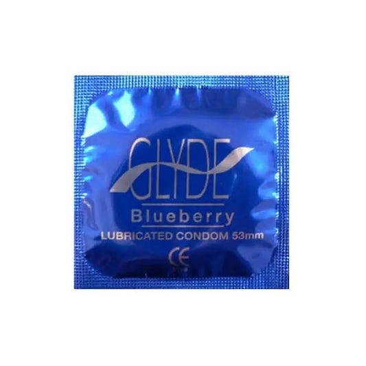 Glyde Ultra Blueberry Flavour Vegan Condoms 100 Bulk Pack - Essentials