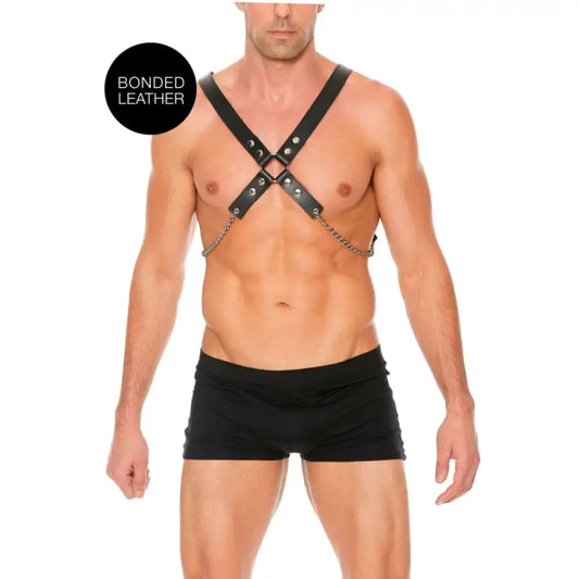 Leather Chain Harness One Size - Men’s Sexy Underwear