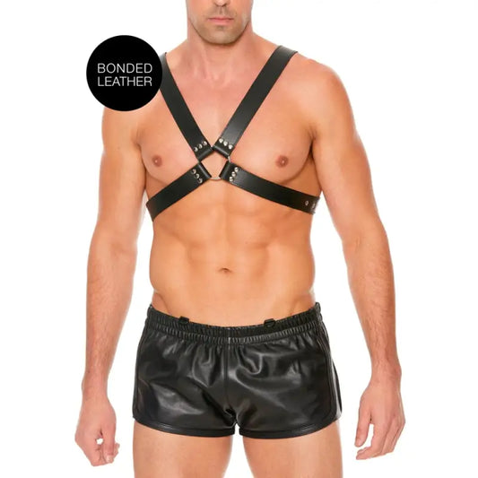 Leather Harness with Large Buckle One Size - Men’s Sexy Underwear
