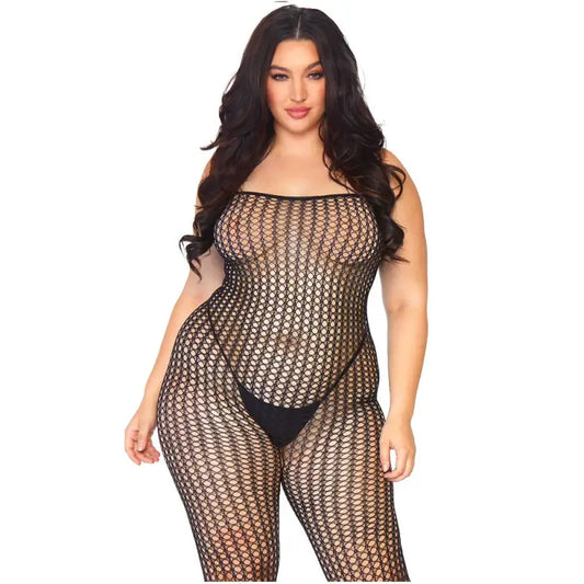 Leg Avenue Seamless Crochet Bodystocking Plus Size - Sexy Lingerie