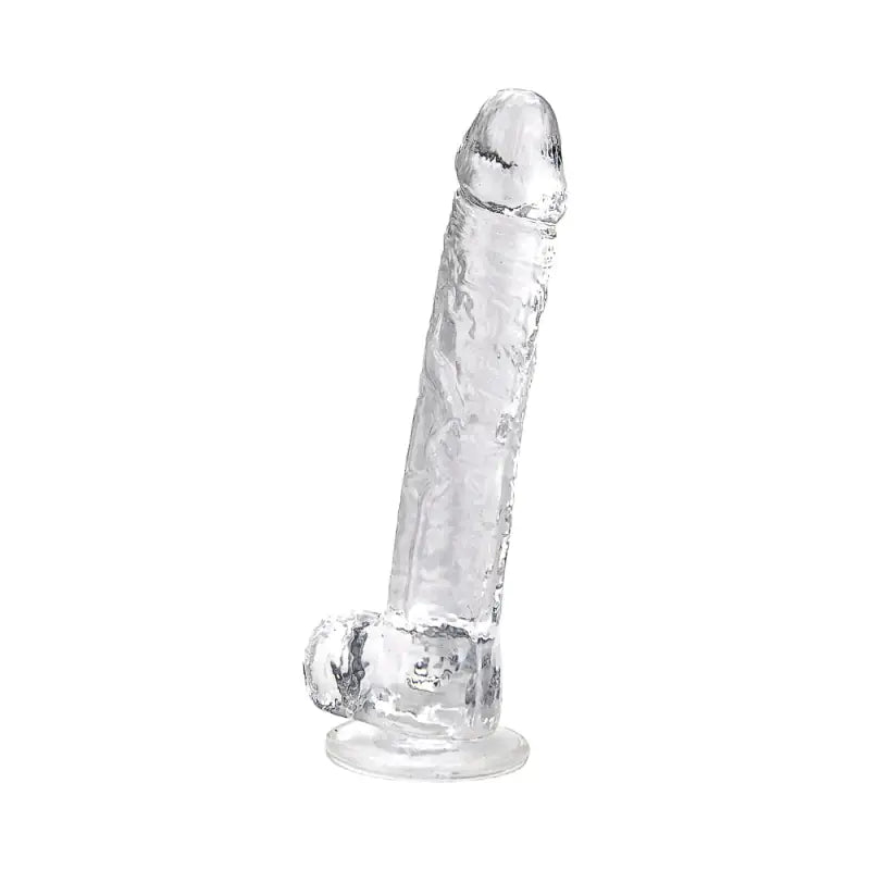 Loving Joy 11 Inch Dildo with Balls Clear Dildos