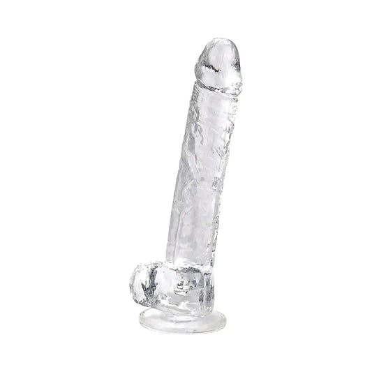 Loving Joy 11 Inch Dildo with Balls Clear Dildos