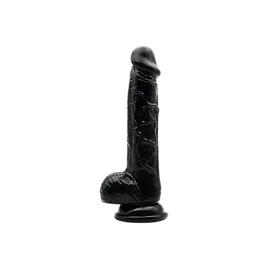 Loving Joy 6 Inch Dildo with Balls Black Dildos