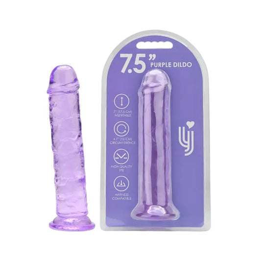 Loving Joy 7.5 Inch Suction Cup Dildo Purple Dildos