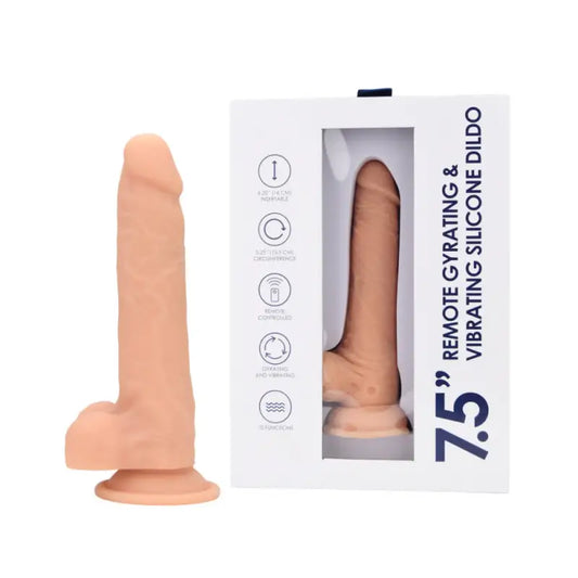 Loving Joy 7.5’’ Remote Gyrating & Vibrating Silicone Dildo Dildos