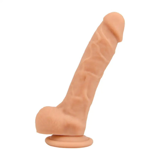 Loving Joy 8 Inch Realistic Silicone Dildo with Suction Cup and Balls Vanilla Dildos