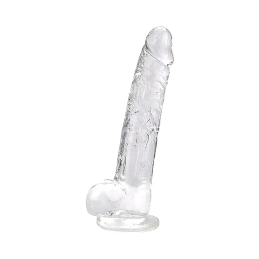 Loving Joy 9 Inch Dildo with Balls Clear Dildos