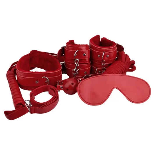 Loving Joy Beginner’s Bondage Kit Red (8 Piece) - Bondage Gear