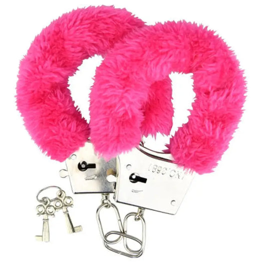 Loving Joy Furry Handcuffs Pink Bondage Gear