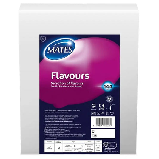 Mates Flavours Condom BX144 Clinic Pack - Essentials