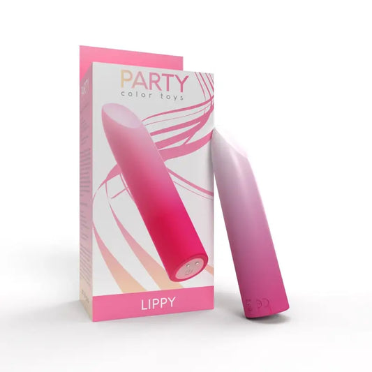 Party Color LIPPY Rechargeable Bullet Vibrator Pink - Vibrators