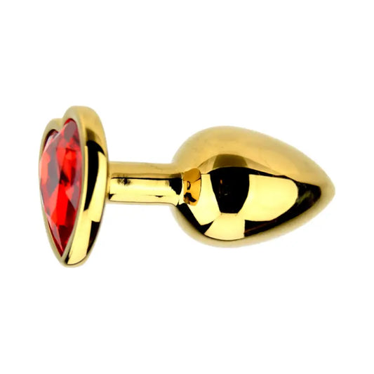 Precious Metals Heart Shaped Butt Plug-Gold - Anal Sex Toys