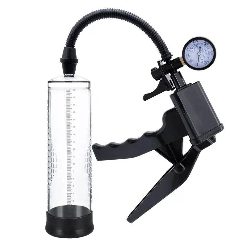 Rev-Pump Gauge Pistol Grip Penis Pump - Male Sex Toys