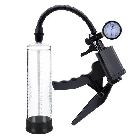 Rev Pump Gauge Pistol Grip Penis Pump Male Sex Toys