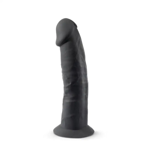 SilexD 7.5 inch Realistic Silicone Dual Density Dildo with Suction Cup Black Dildos