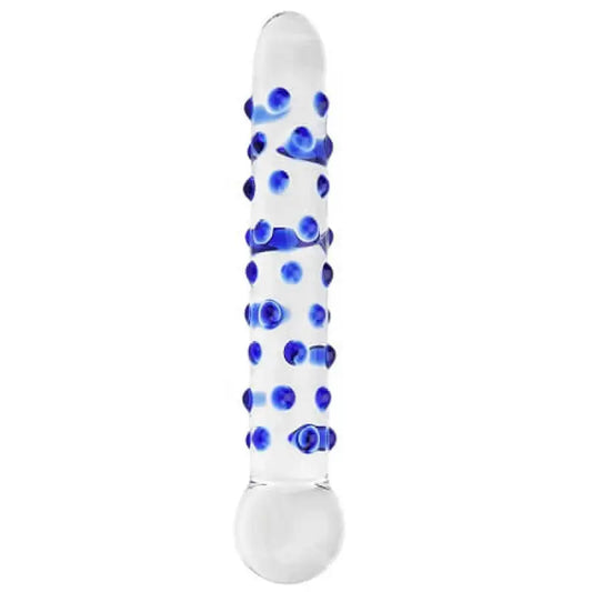 Spectrum Nubby Textured Glass Dildo - Dildos